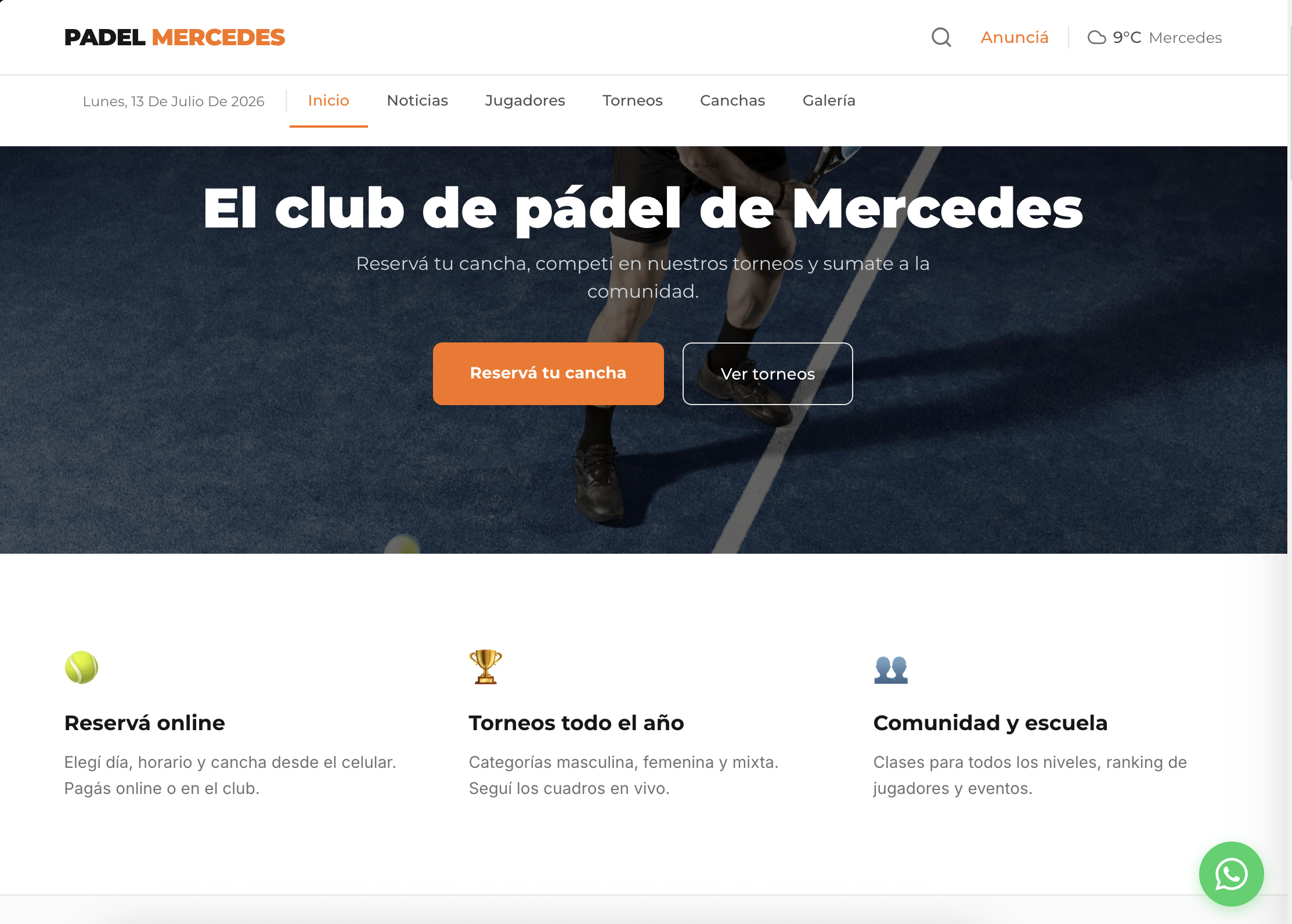 Padel Mercedes — vista 1