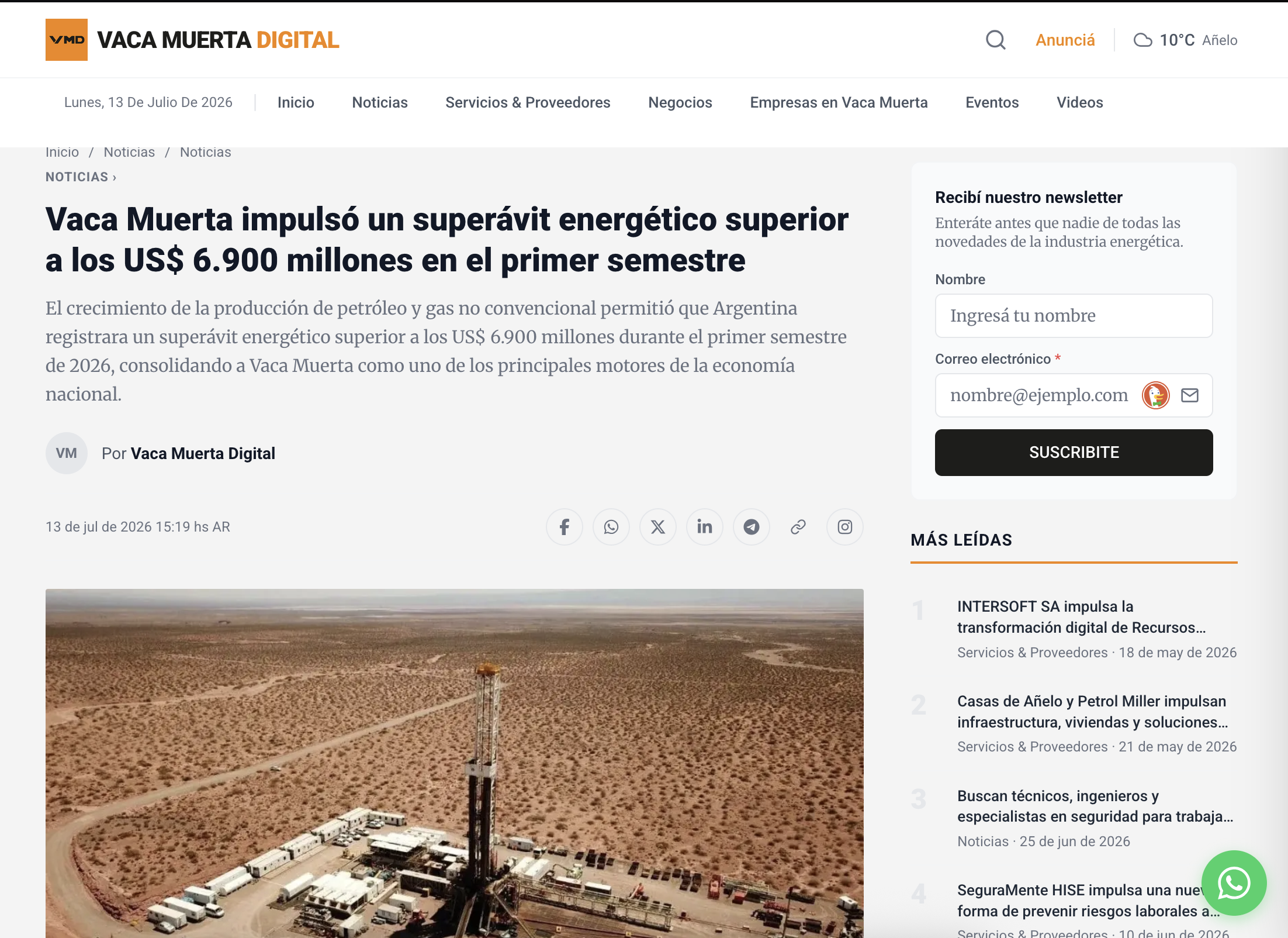 Vaca Muerta Digital — vista 1
